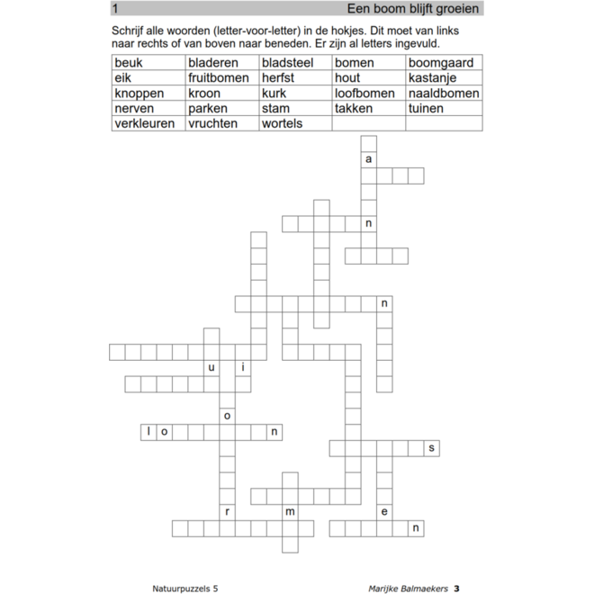 Natuurpuzzels groep 5 (5 stuks)