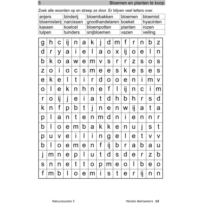 Natuurpuzzels groep 5 (5 stuks)