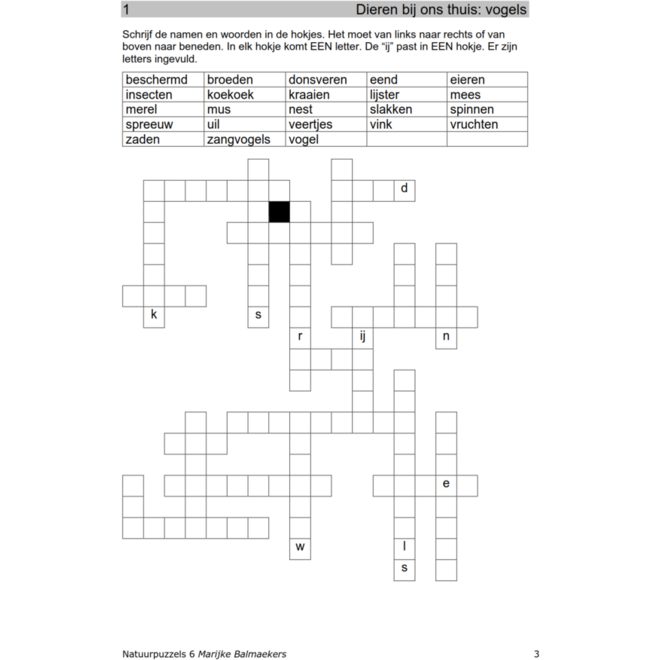 Natuurpuzzels groep 6 (5 stuks)