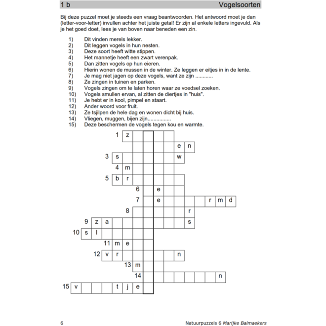 Natuurpuzzels groep 6 (5 stuks)