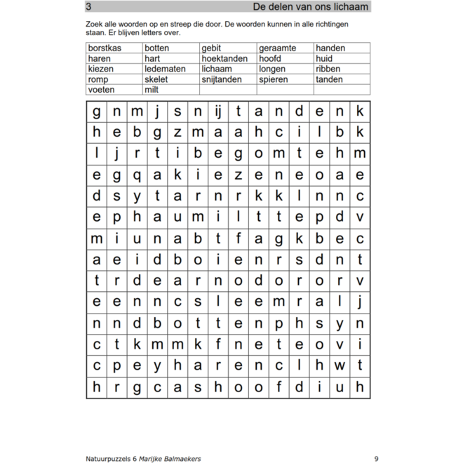 Natuurpuzzels groep 6 (5 stuks)
