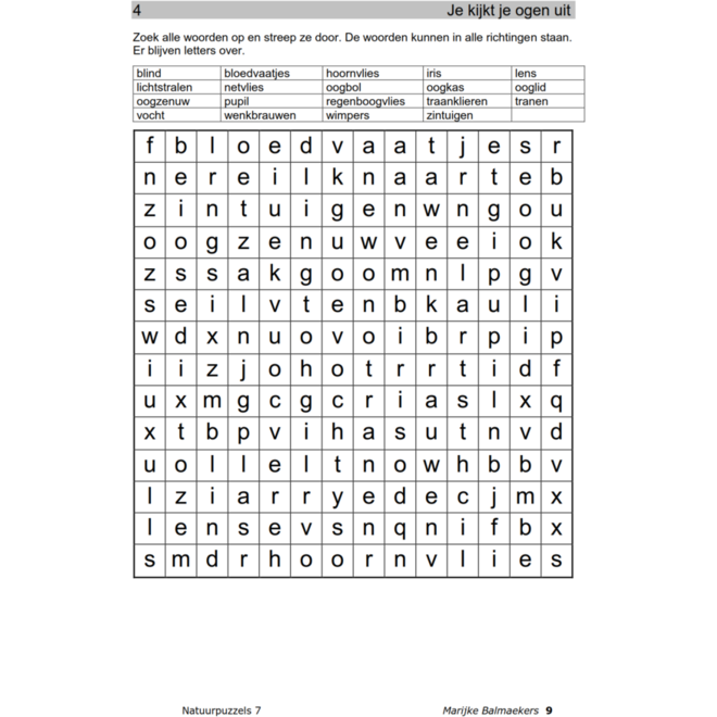 Natuurpuzzels groep 7 (5 stuks)