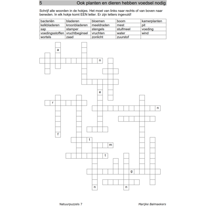 Natuurpuzzels groep 7 (5 stuks)