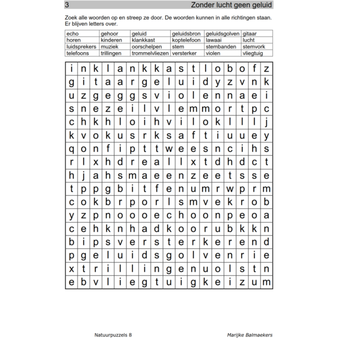 Natuurpuzzels groep 8 (5 stuks)