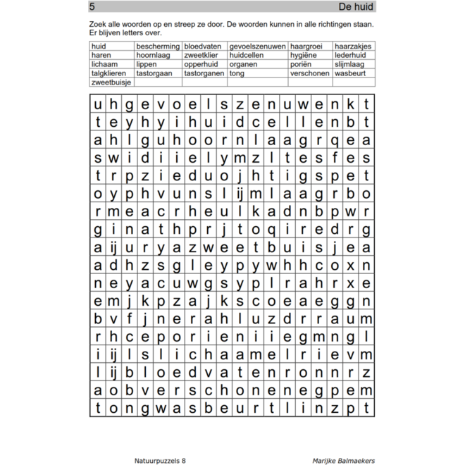 Natuurpuzzels groep 8 (5 stuks)