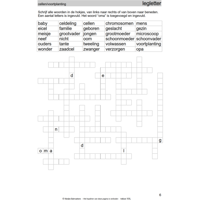 Natuurpuzzels XXL groep 8 (5 stuks)