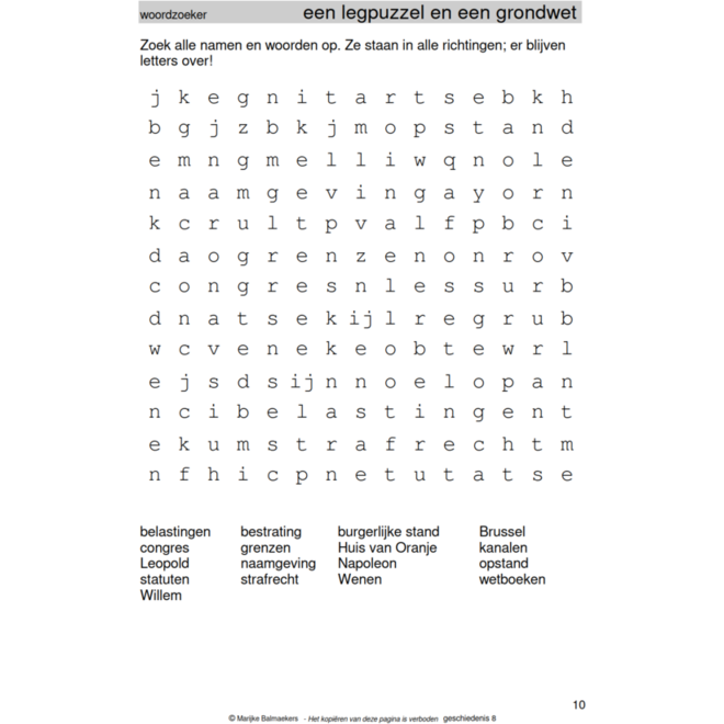 Geschiedenispuzzels groep 8 deel 3 (5 stuks)