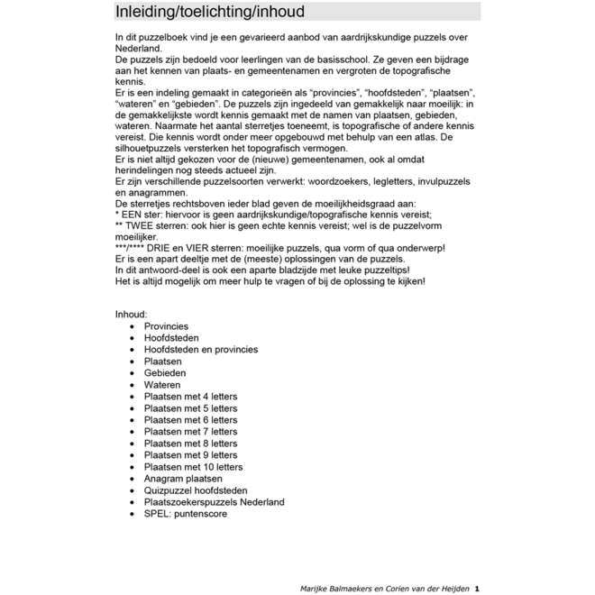Aardrijkskundepuzzels groep 5 Nederland