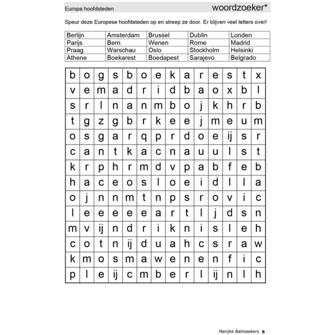 Aardrijkskundepuzzels groep 7 Europa