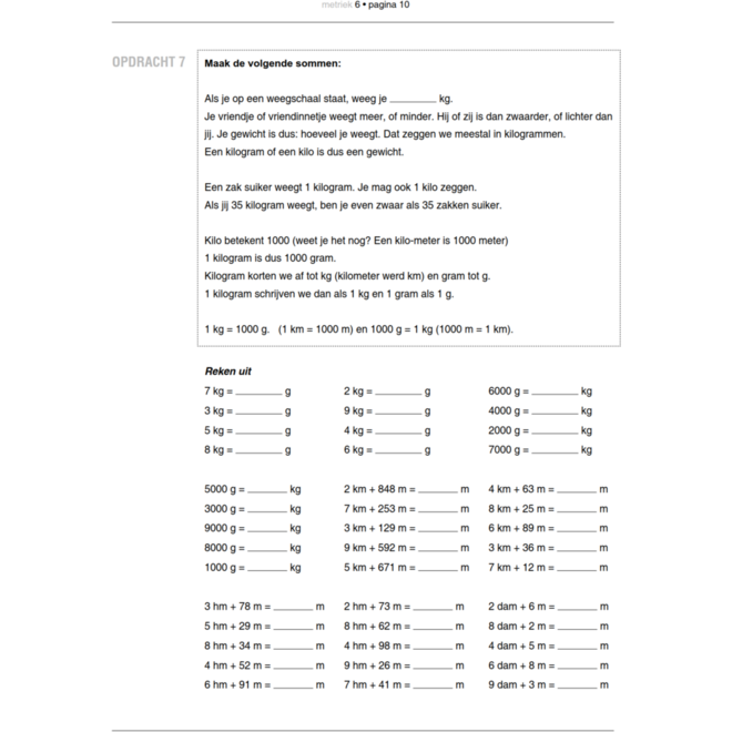 Blokboek Metriek groep 6 (5 stuks)