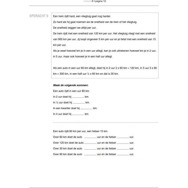 Blokboek Metriek groep 6 (5 stuks)