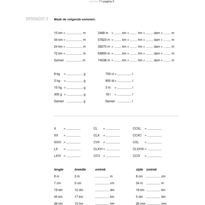 Blokboek Metriek groep 7 (5 stuks)