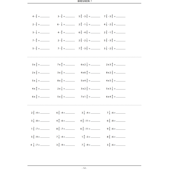 Breuken groep 7 (5 stuks)
