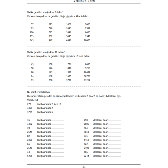 Verhoudingen (5 stuks)