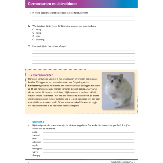 Taaldieren/dierenbundel werkgids