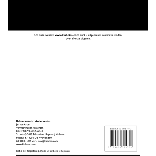 Rekenpuzzels 1 antwoorden