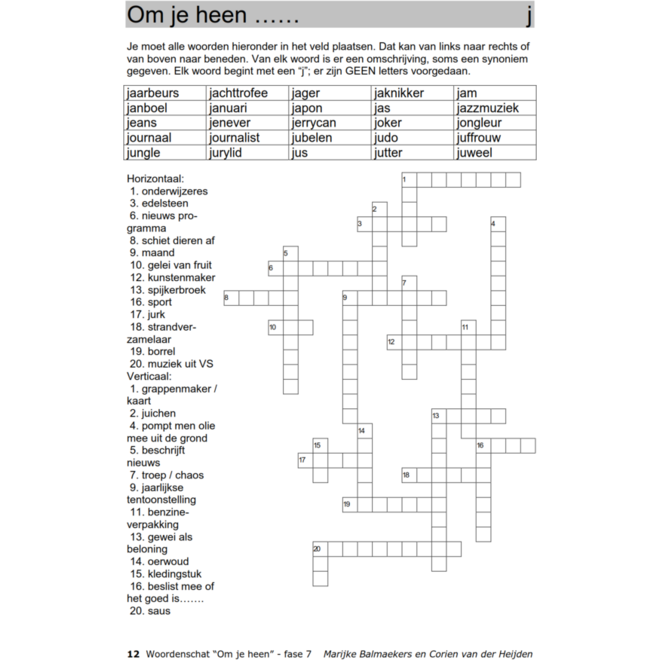 Woordenschat fase 7 (5 stuks)