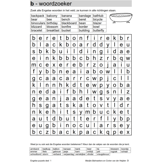 Engelse puzzels 1 (5 stuks)