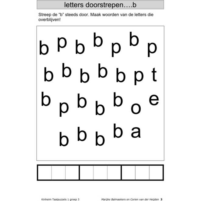 Taalpuzzels 1 groep 3 (5 stuks)