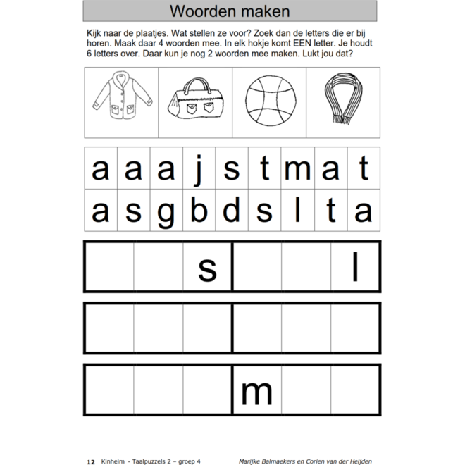 Taalpuzzels 2 groep 4 (5 stuks)