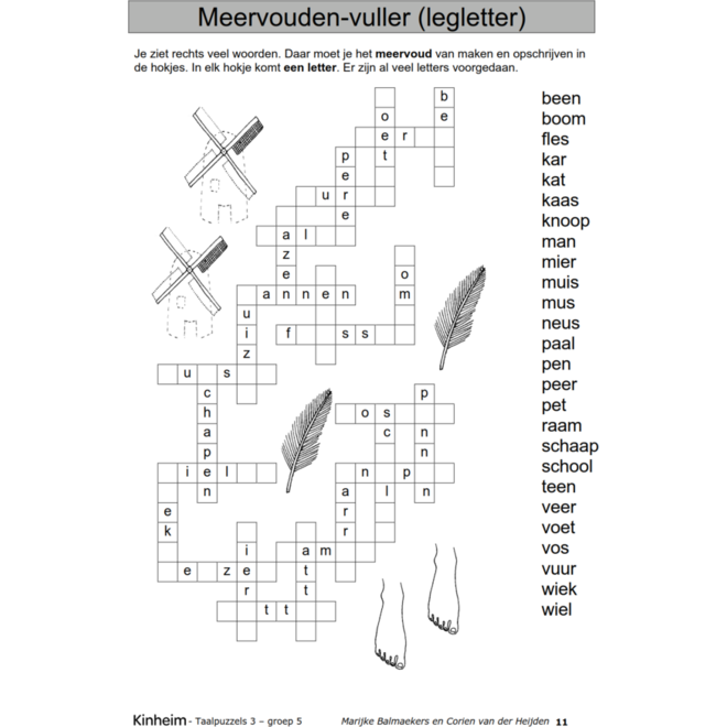Taalpuzzels 3 groep 5 (5 stuks)