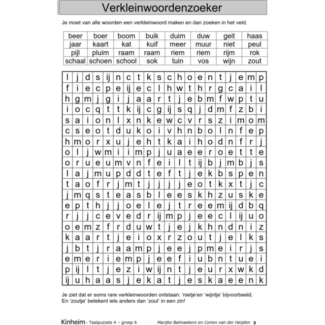 Taalpuzzels 4 groep 6 (5 stuks)