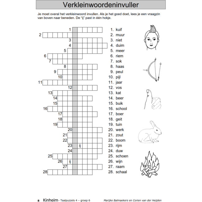 Taalpuzzels 4 groep 6 (5 stuks)