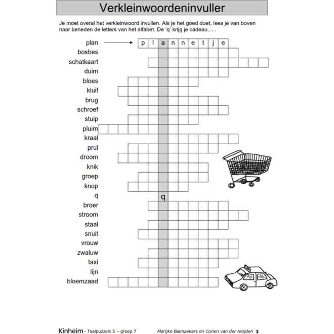 Taalpuzzels 5 groep 7 (5 stuks)