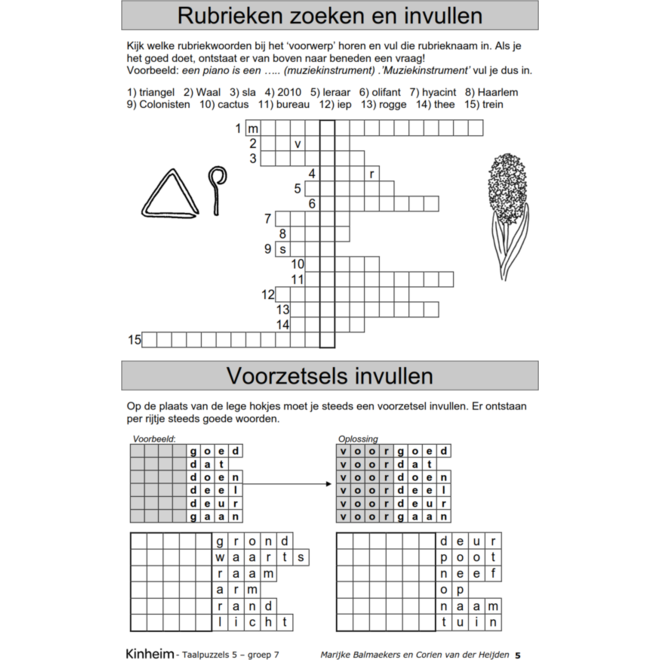Taalpuzzels 5 groep 7 (5 stuks)