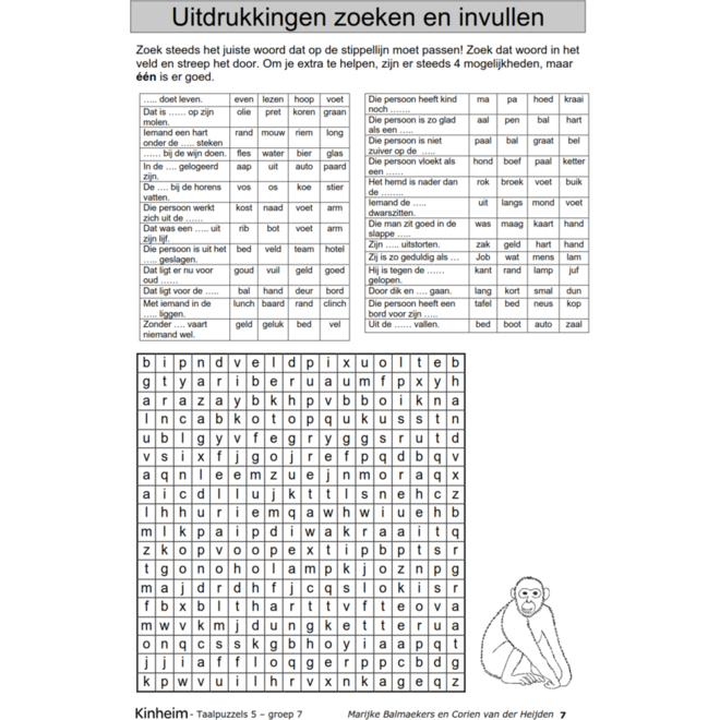 Taalpuzzels 5 groep 7 (5 stuks)