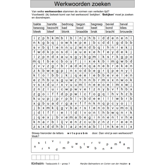Taalpuzzels 5 groep 7 (5 stuks)
