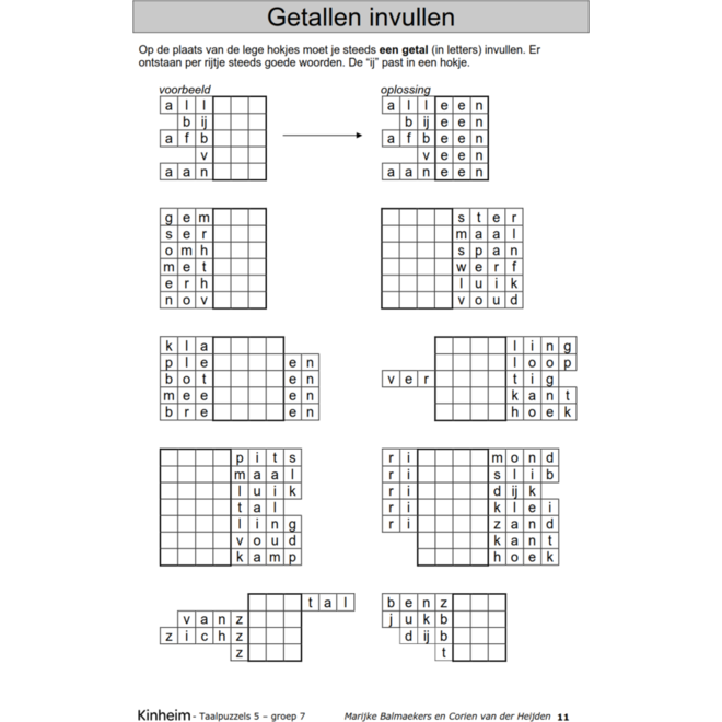 Taalpuzzels 5 groep 7 (5 stuks)
