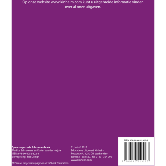 Spaanse puzzels bronnenboek (5 stuks)