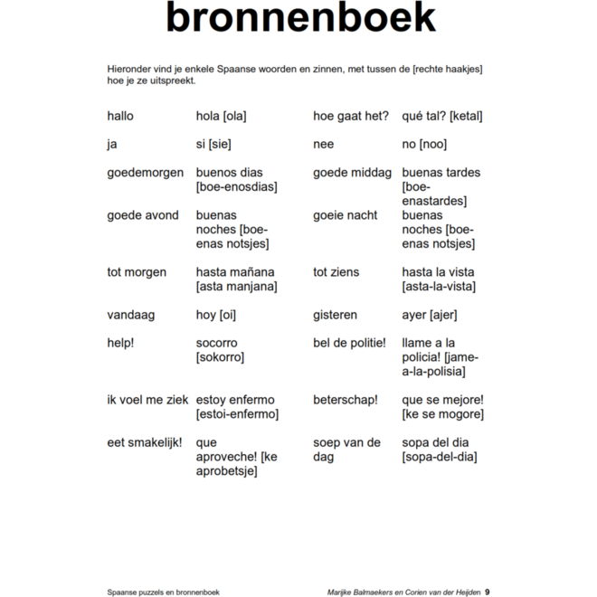 Spaanse puzzels bronnenboek (5 stuks)