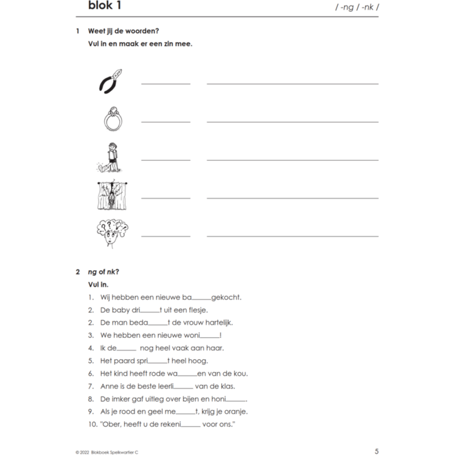 Blokboek spelkwartier C groep 5 - 6 (5 stuks)