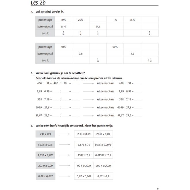 Blokboek rekenen groep 8 (5 stuks)
