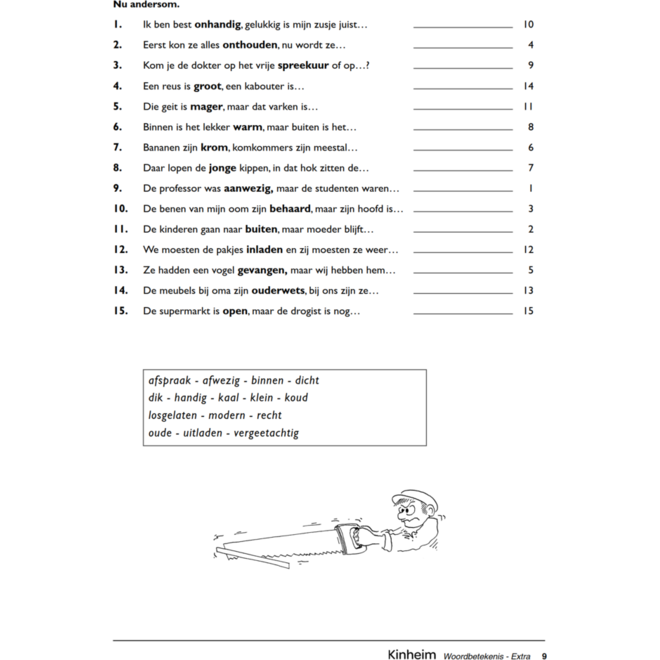 Woordbetekenis Extra (5 stuks)
