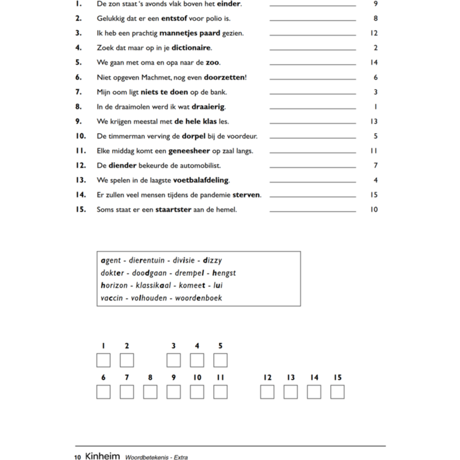 Woordbetekenis Extra (5 stuks)