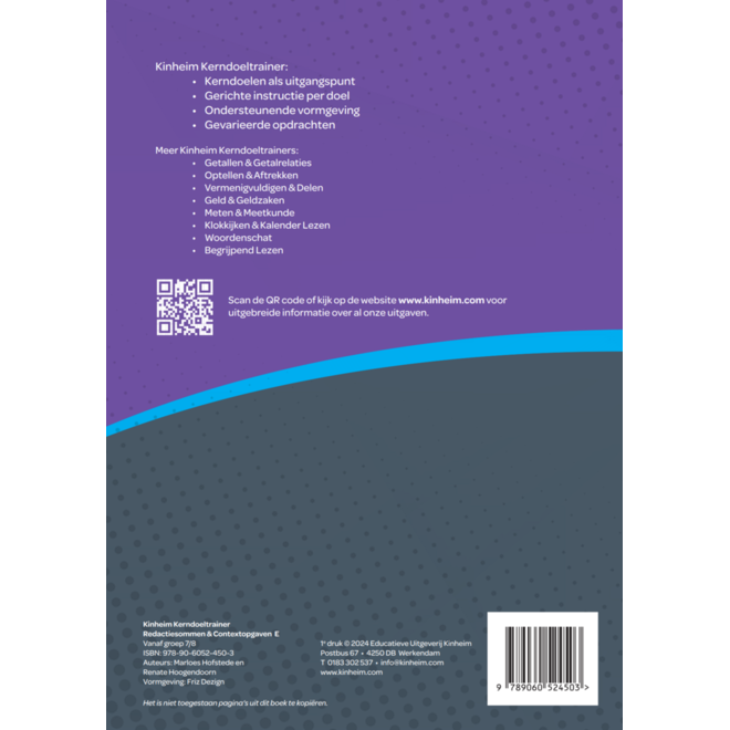 Kerndoeltrainer Redactiesommen & Contextopgaven E (5 stuks)