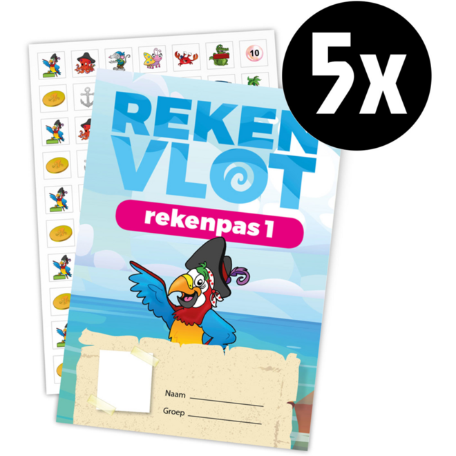 Rekenvlot 1 aanvulset 5 - Rekenpassen 5delig
