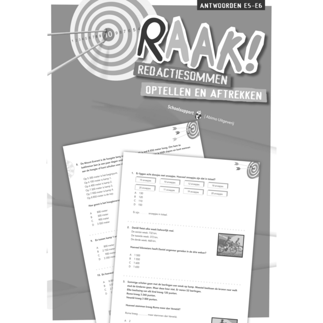 Raak! redactiesommen groep 5-6 antwoordenboek optellen/aftrekken