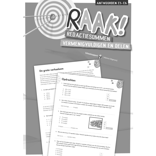 Raak! redactiesommen groep 5-6 antwoordenboek vermenigv./delen