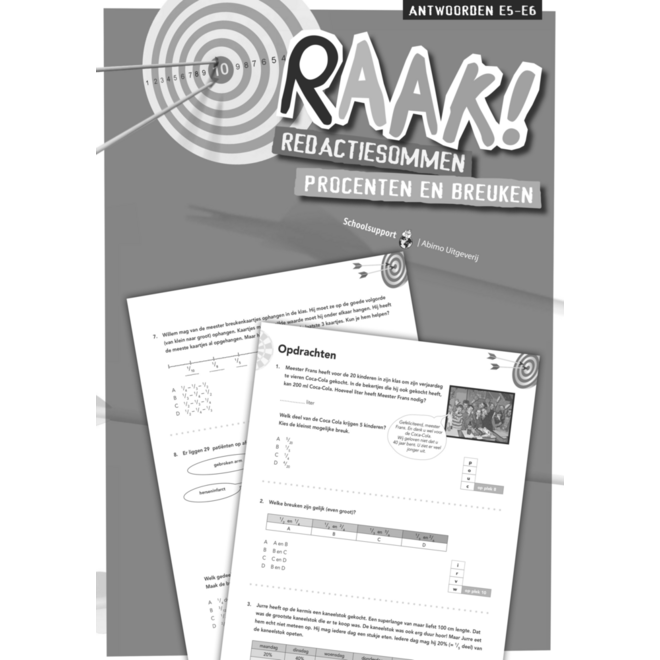 Raak! redactiesommen groep 5-6 antwoordenboek procenten/breuken