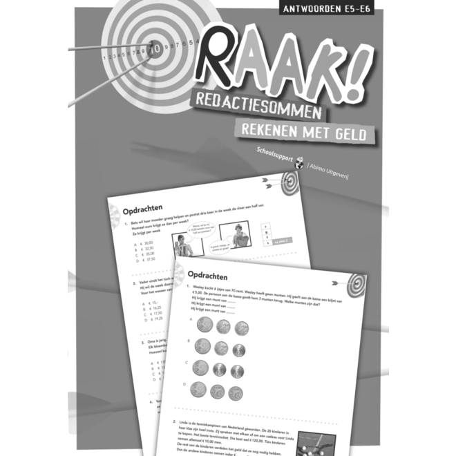 Raak! redactiesommen groep 5-6 antwoordenboek rekenen met geld