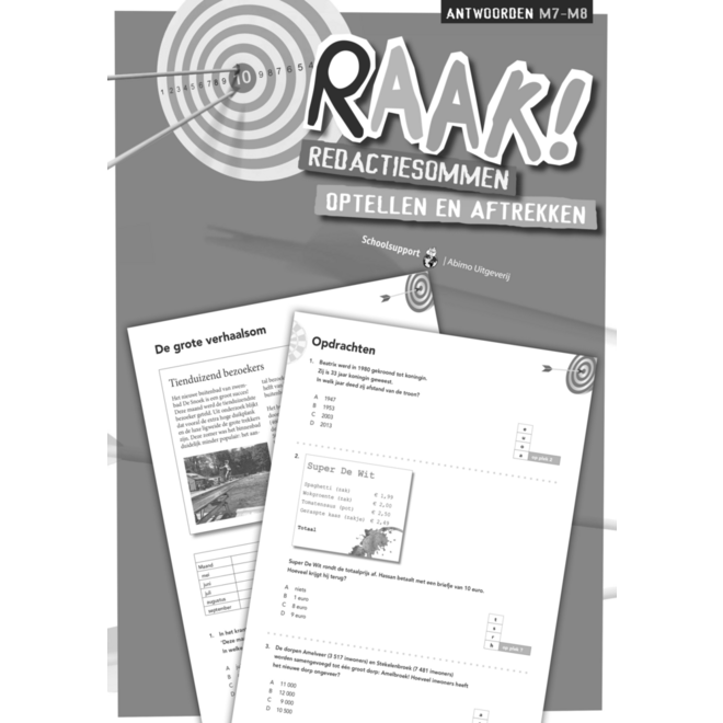 Raak! redactiesommen groep 7-8 antwoordenboek optellen/aftrekken