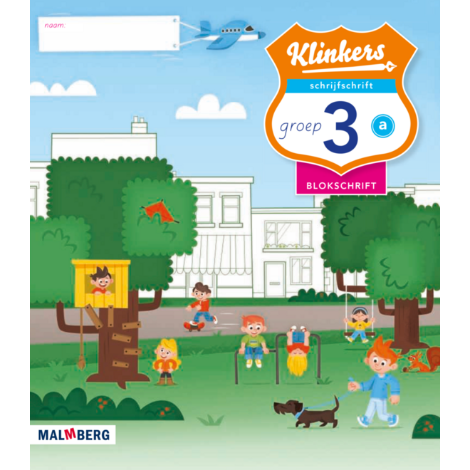 Klinkers blokschrift schrijfschrift A groep 3 (5 stuks)