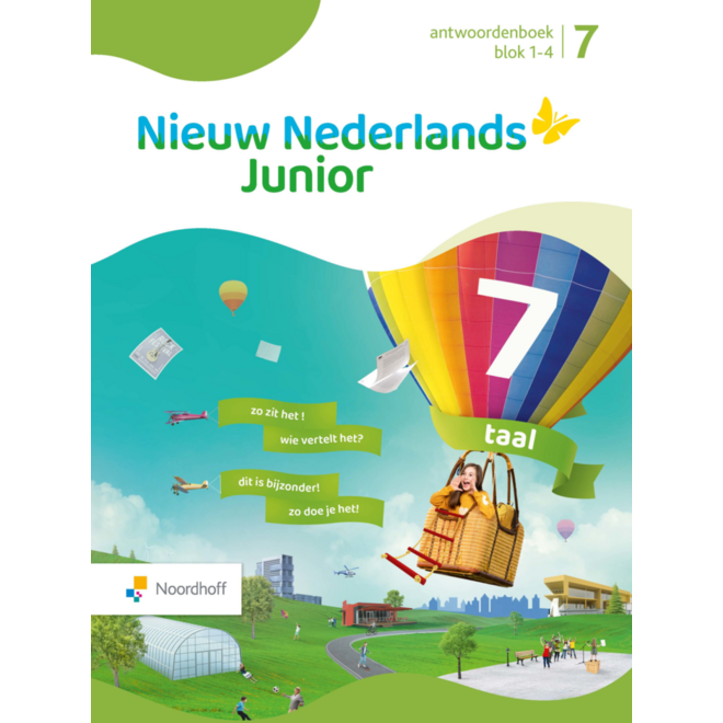 Nieuw Nederlands Junior Taal antwoordenboek groep 7 blok 1-4