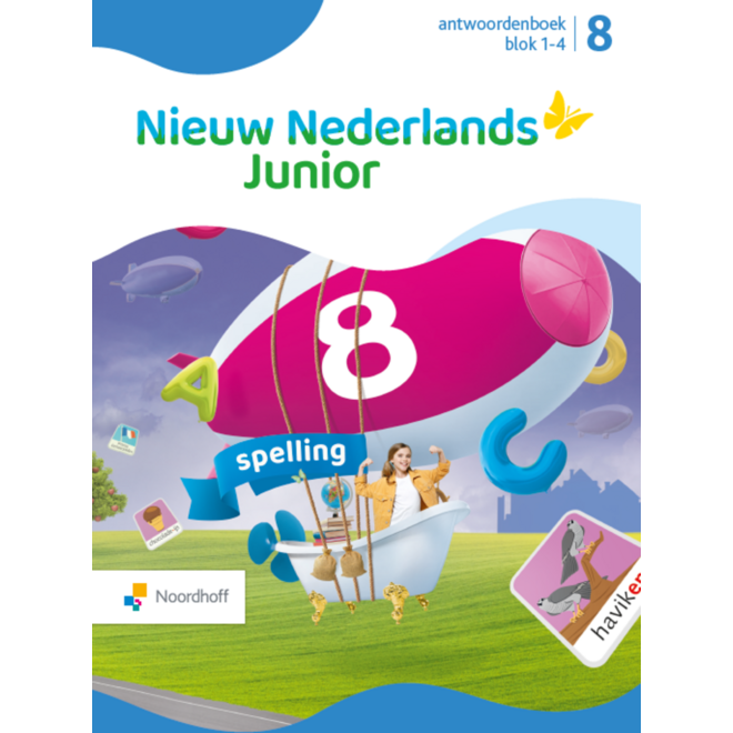 Nieuw Nederlands Junior Spelling antwoordenboek groep 8 blok 1-4