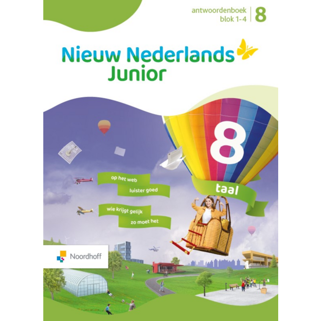 Nieuw Nederlands Junior Taal antwoordenboek groep 8 blok 1-4