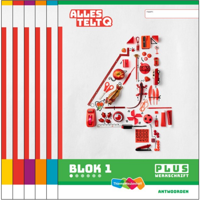 Alles telt Q Antwoordschrift Plus blok 1 t/m 6 groep 4
